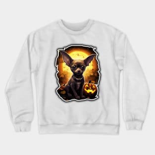 Halloween Chihuahua With Pumpkin Funny Gifts For Halloween Chihuahua Lover Crewneck Sweatshirt